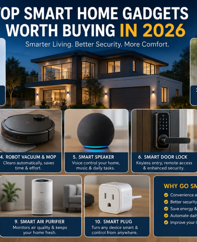 Top Smart Home Gadgets Worth Buying in 2026